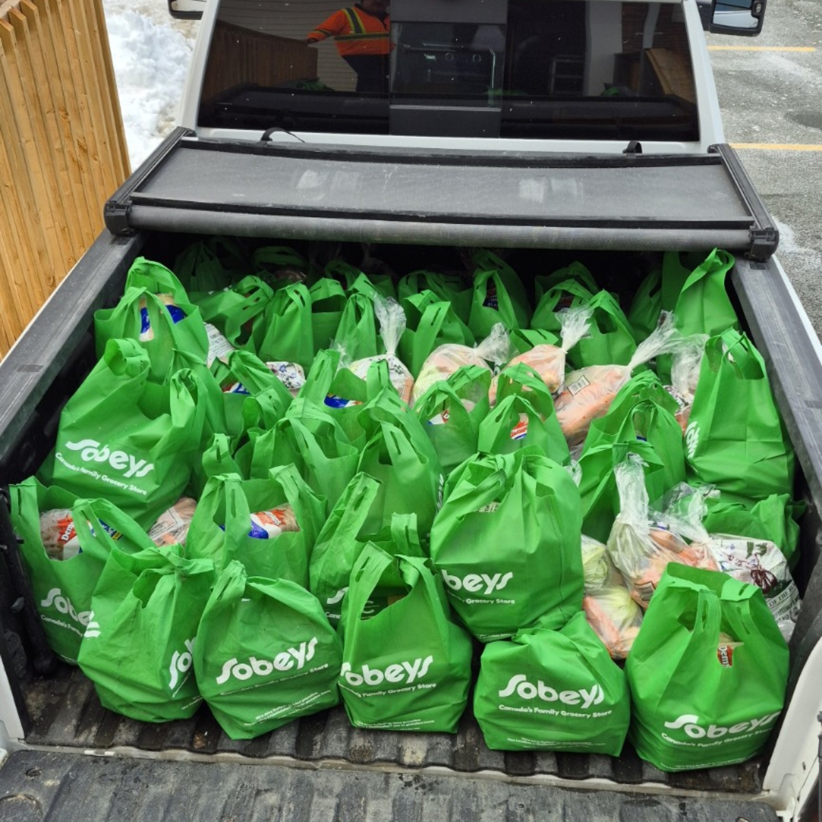 Eggs and pantry staples prepared for families